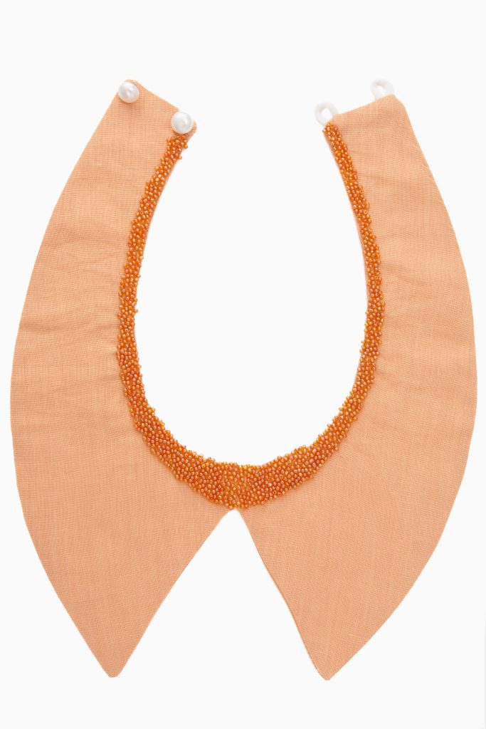 Γιακάς λινός χειροποίητος, "Sunset Beads"