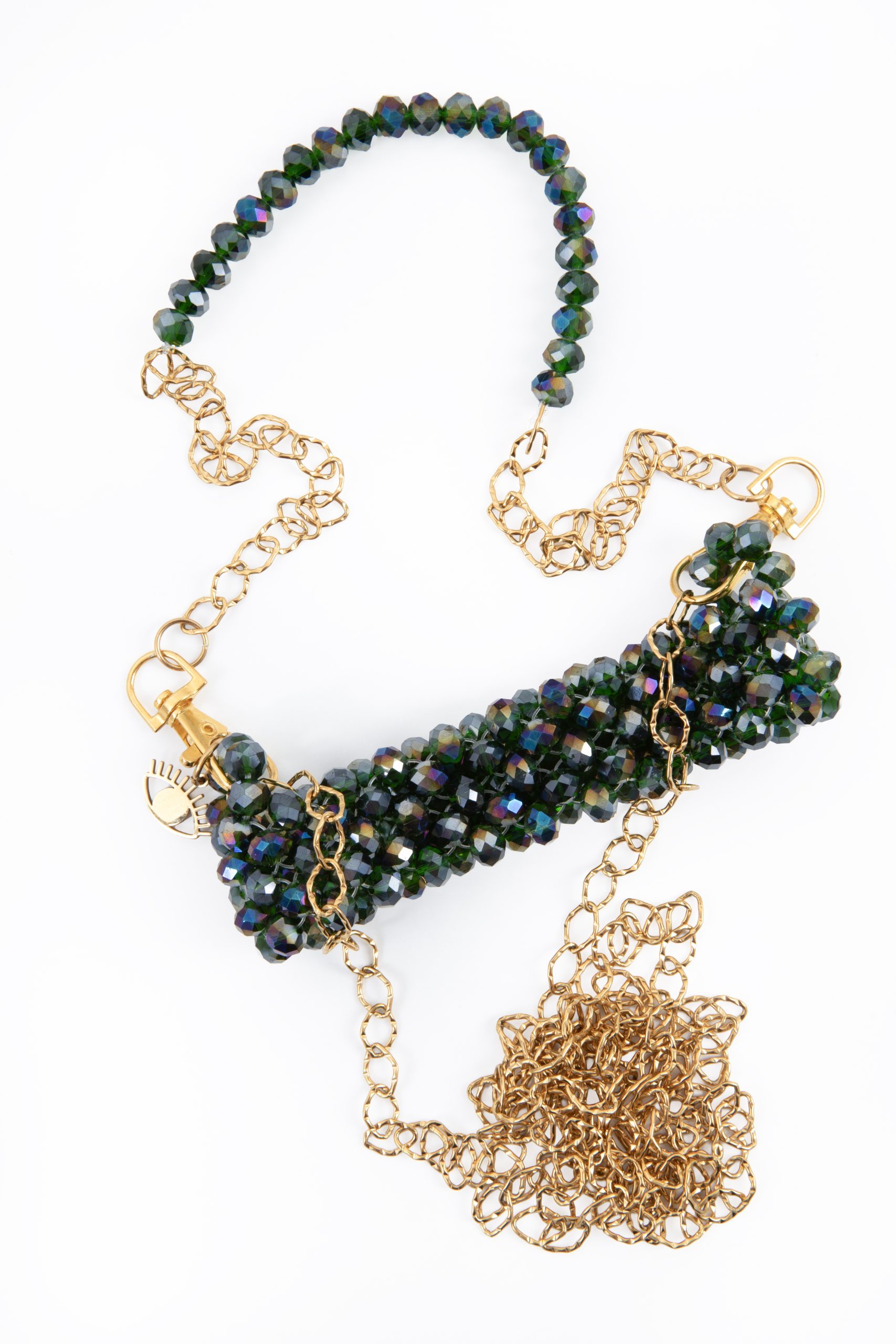 Πράσινο χειροποίητο cup holder, emerald glint