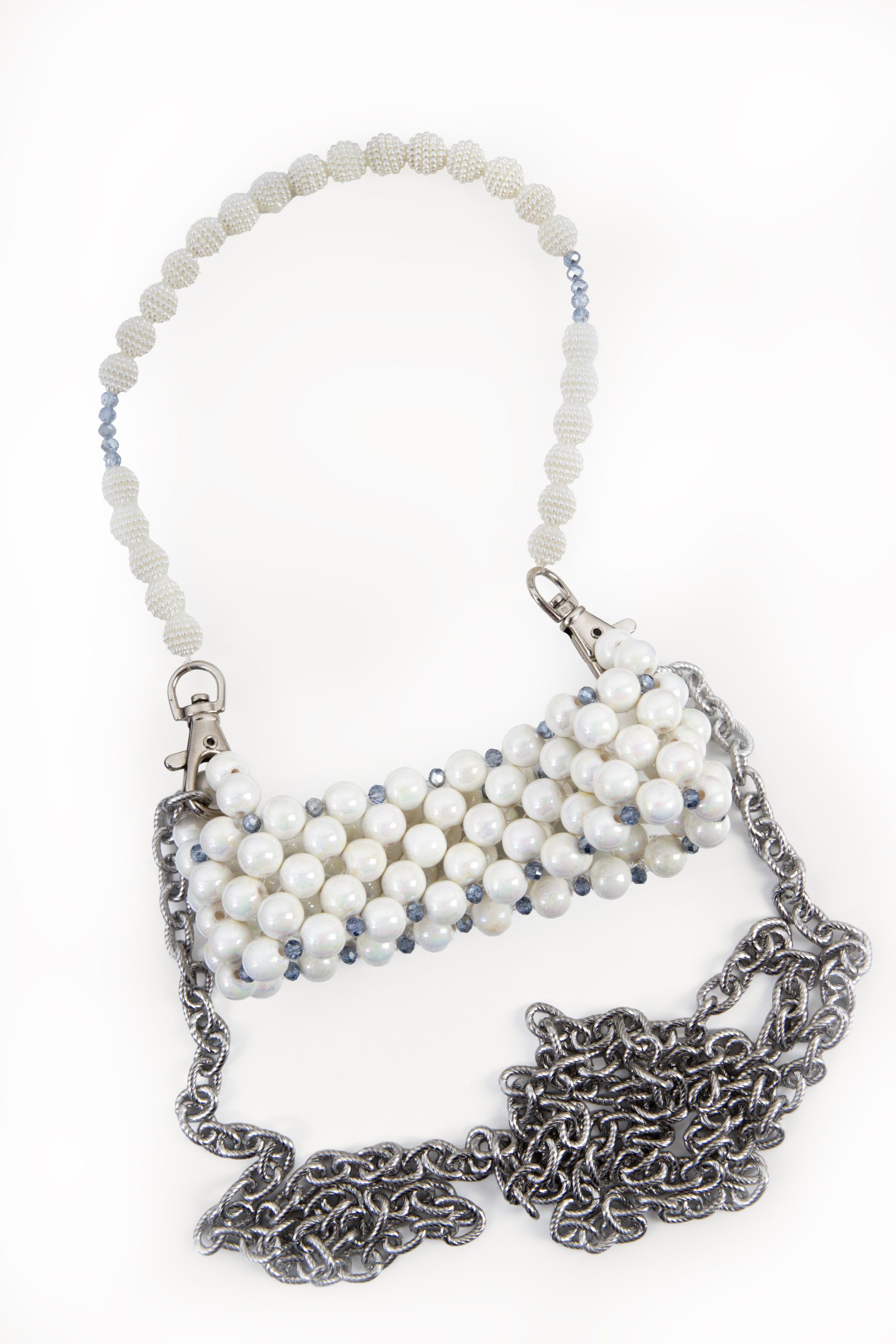 Λευκό χειροποίητο cup holder, frosted harmony